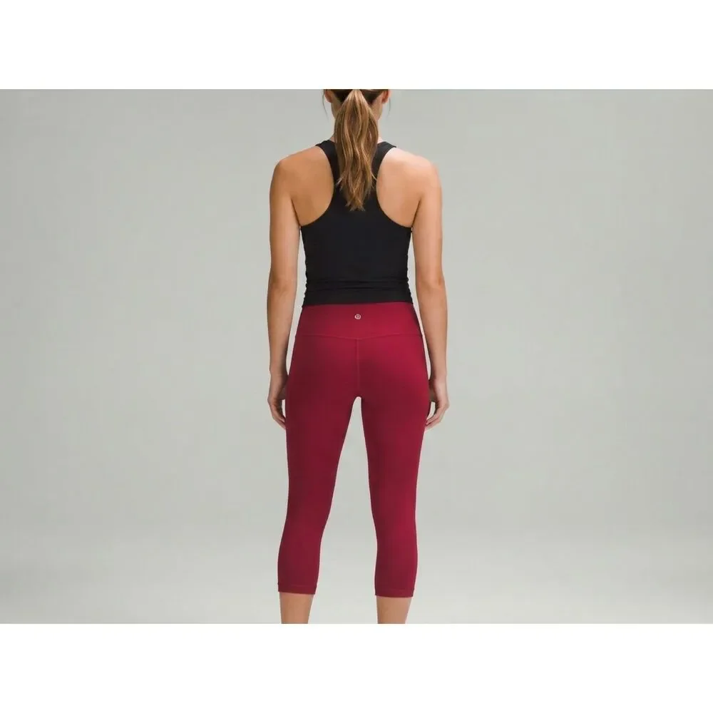 Lululemon Red Leggings Size 8 Yoga Gym Activewear Athletic Tights